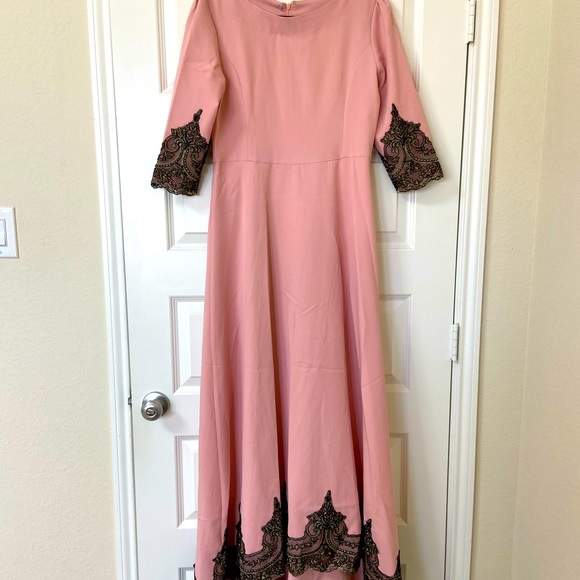 Prom Dress Long with Laced Long Sleeves size M - Picture 1 of 8